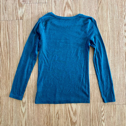 A New Day Green Christmas Holiday Graphic Shirt Womens Small