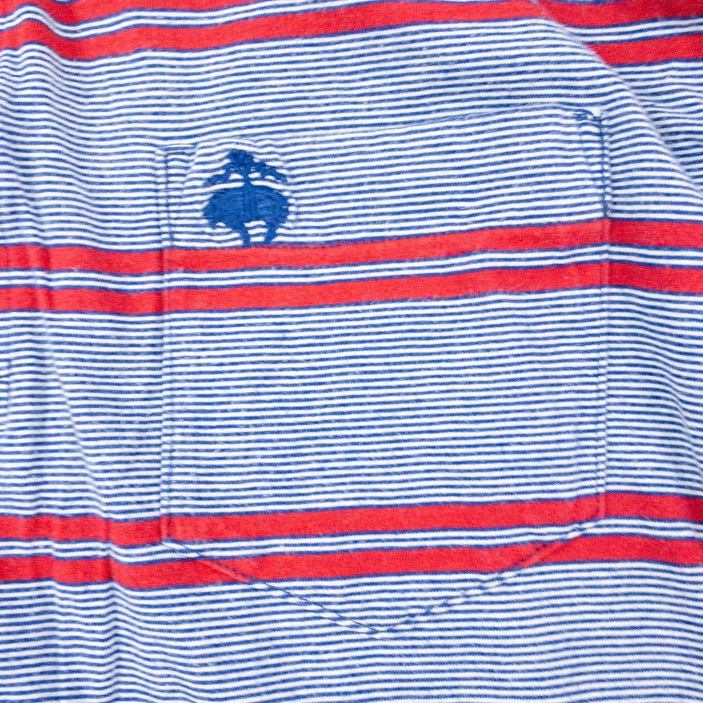 Brooks Brothers Retro Blue Red Striped Polo Shirt Mens Large