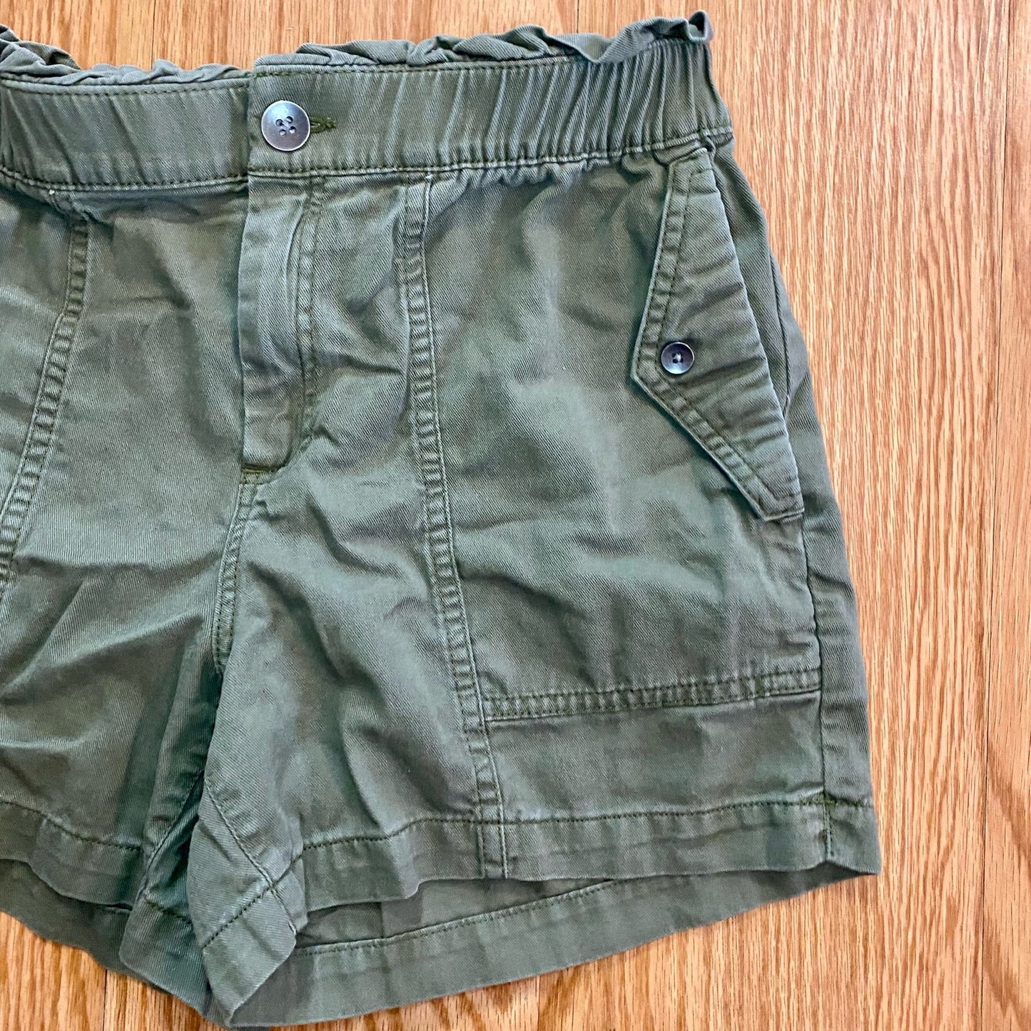 Old Navy Olive Green Soft Utility Alpine Tundra Paper Bag Shorts Womens XSmall