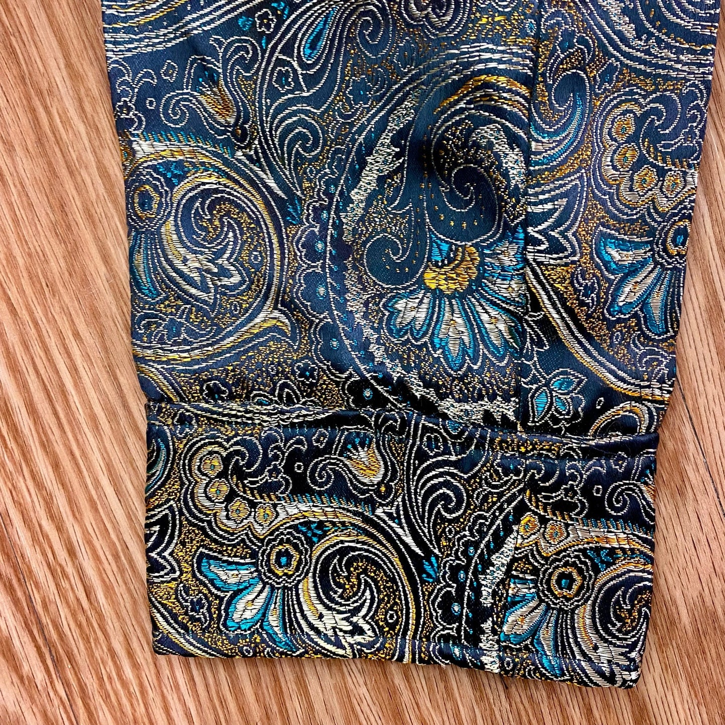 Brownstone Studio Vintage Gold Teal Paisley Jacket Womens Small