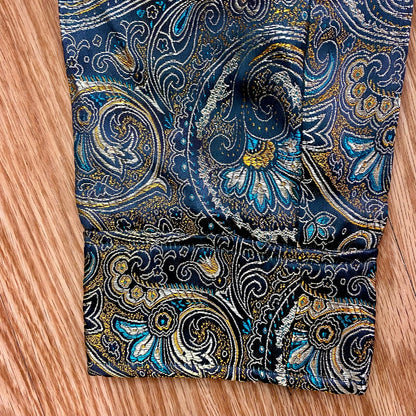 Brownstone Studio Vintage Gold Teal Paisley Jacket Womens Small