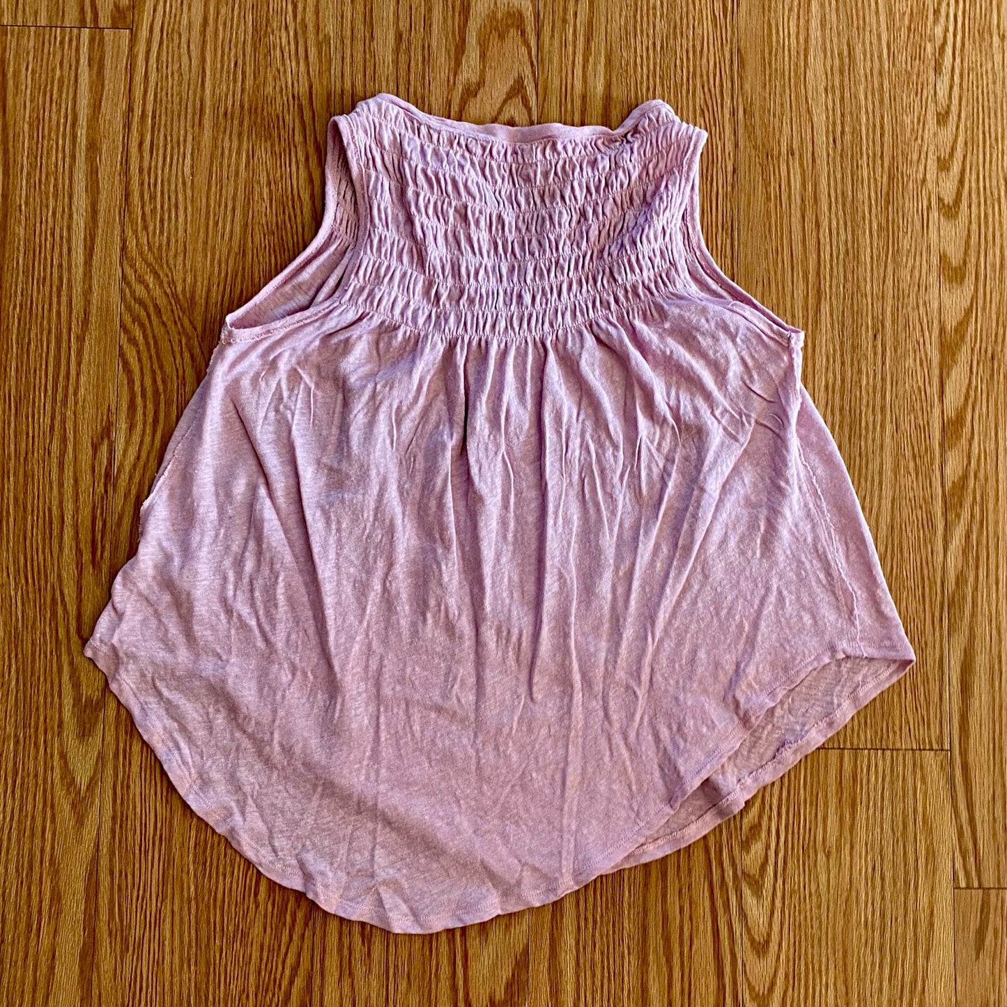 Free People New To Town Smocked Tank Top Blouse Pink Womens Small
