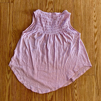 Free People New To Town Smocked Tank Top Blouse Pink Womens Small