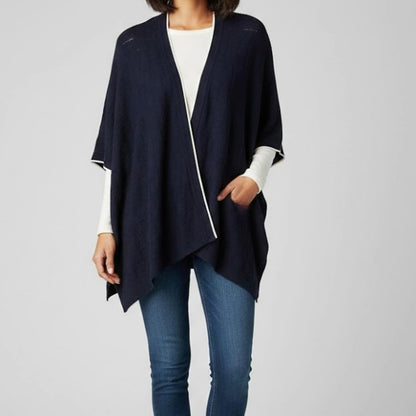 Draper James Blue Wool Cashmere Sweater Cardigan Womens Medium / Large