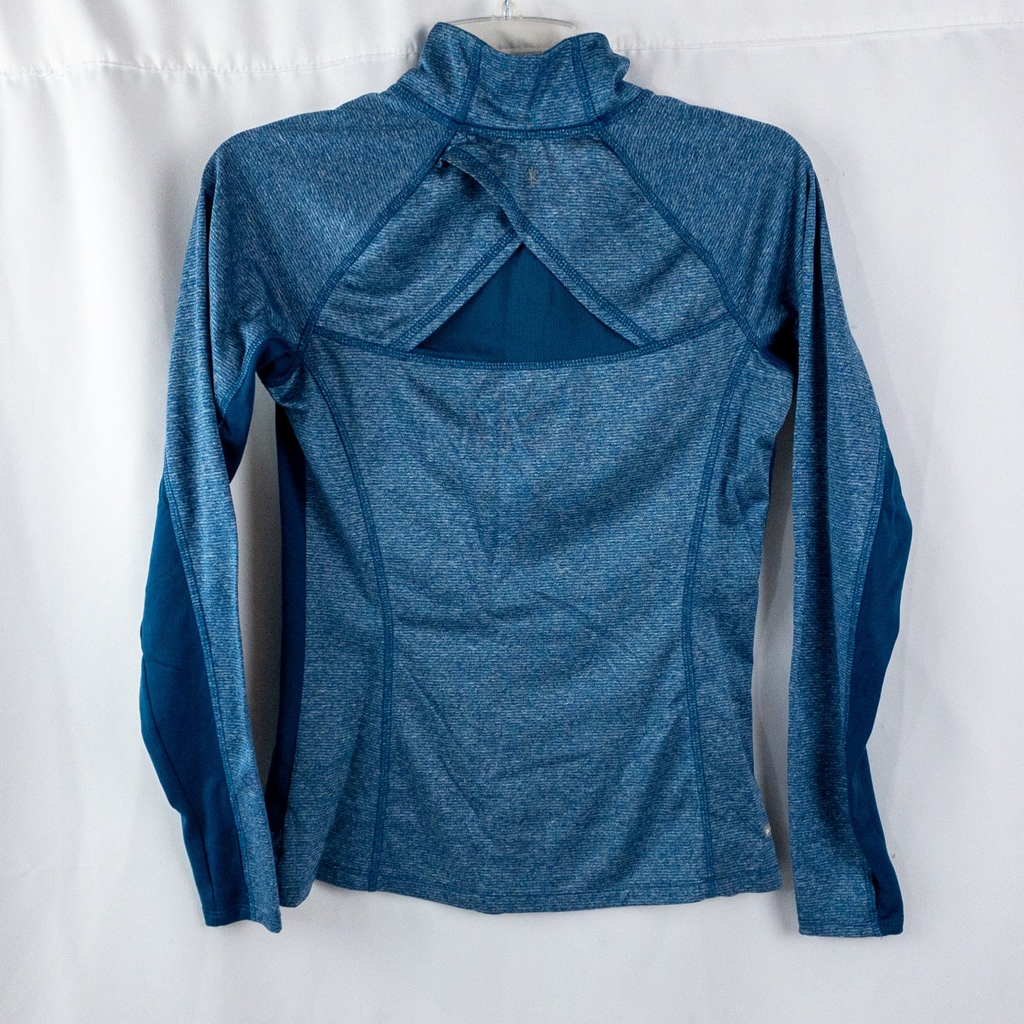 Danskin Blue Quarter Zip Jacket Semi Fitted Pullover Womens Small