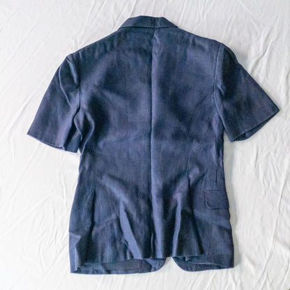 Ralph Lauren Black Label Vintage Blue Linen Blazer Jacket Womens 4-6 Small