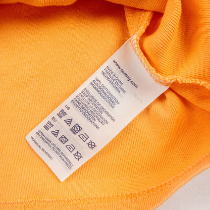 Tommy Hilfiger Orange Peach V Neck Tee Shirt Womens Medium