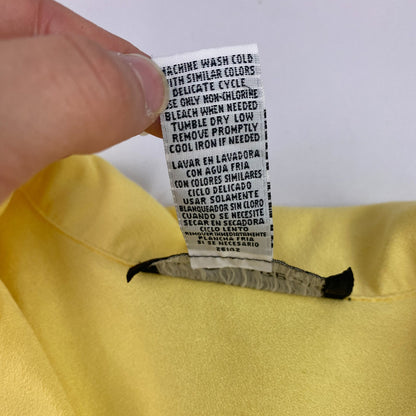 Sag Harbor Vintage Yellow Button Front Blouse Womens Small