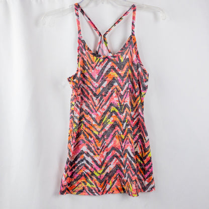 Delias Neon Pink Chevron Racerback Tank Top Womens Medium