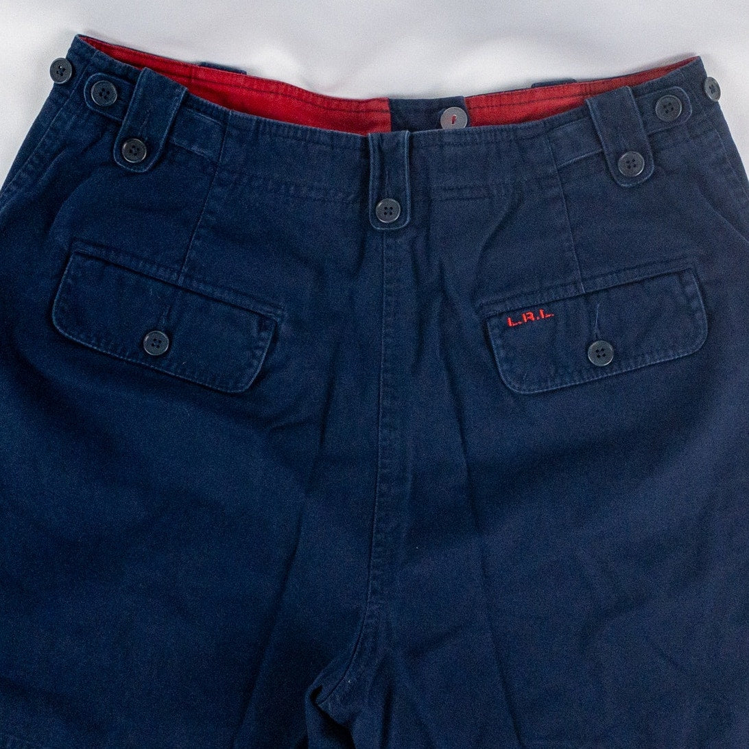 Lauren Ralph Lauren Vintage Y2K Navy Blue Cotton Shorts Womens 8
