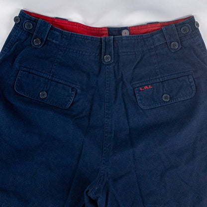 Lauren Ralph Lauren Vintage Y2K Navy Blue Cotton Shorts Womens 8