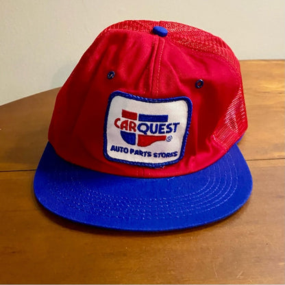 K Products CarQuest Auto Parts Vintage Red Trucker Hat Unisex Mens One Size