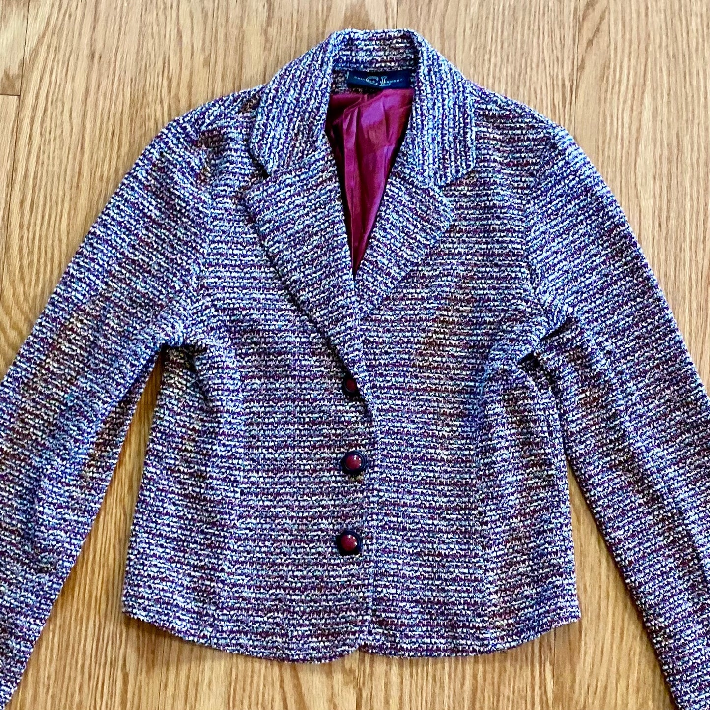 Chinese Laundry Vintage Pink Striped Knit Blazer Womens XXSmall