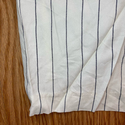 Francine Browner Vintage White Stripe Long Oversized Blazer Womens 6