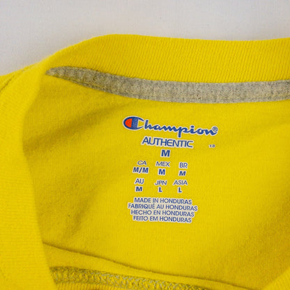 Champion Vintage Bright Yellow Logo Tee Shirt Top Mens Small / Medium