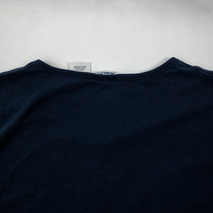 Bobbie Brooks Vintage Navy Blue Button Tee Shirt Womens XLarge