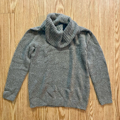 L.L. Bean Brown Wool Cowl Sweater Womens Medium Petite