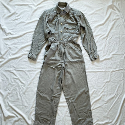 Maggy London Vintage Khaki Minimal Western Jumpsuit Womens 0-2