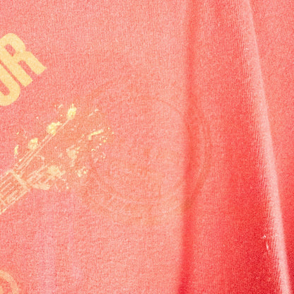 Red Anvil Rock & Reef Christian Rock Concert Tour graphic t-shirt with guitar print, medium size tag visible. image 4