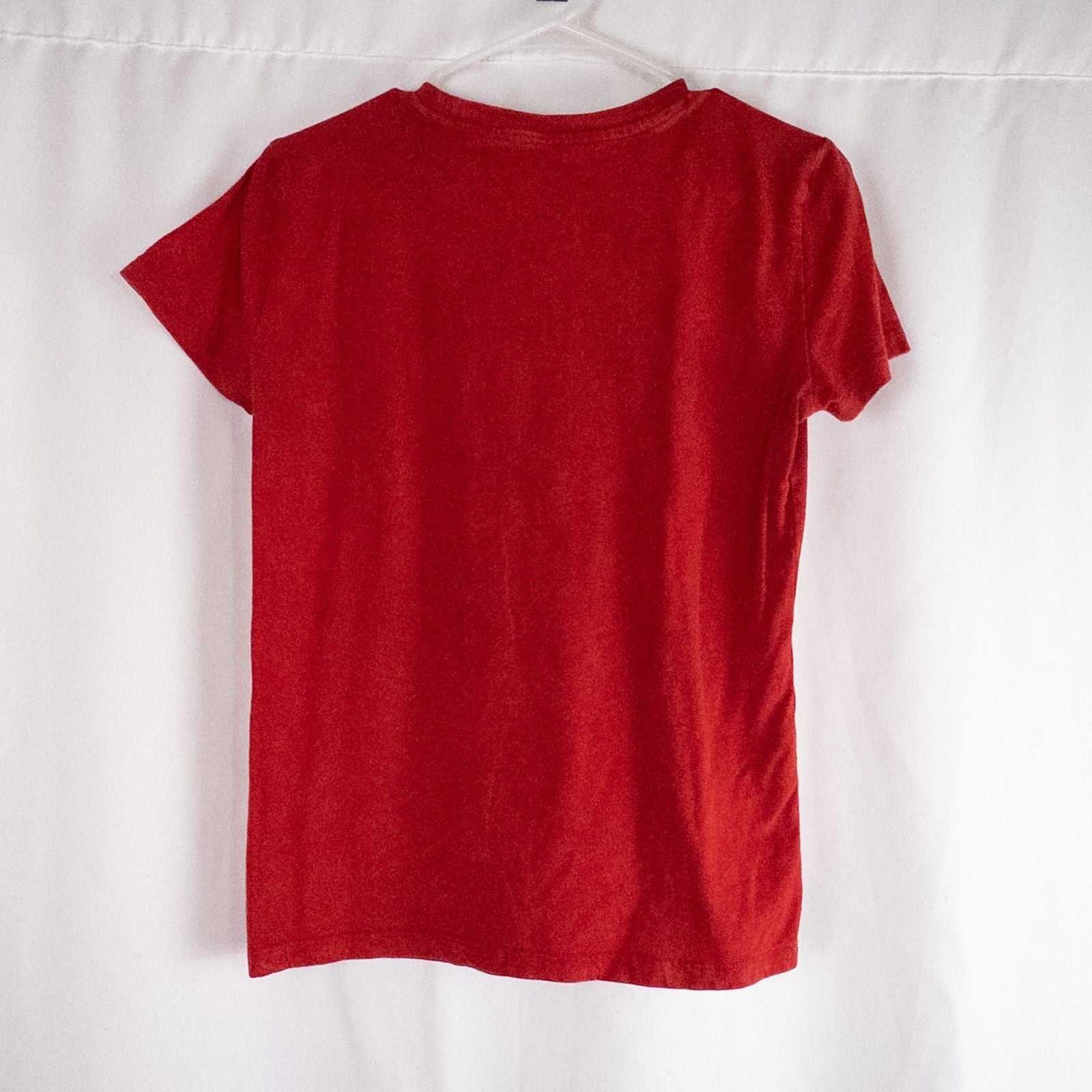 Red Mighty Fine slim fit tee shirt with retro New York NYC graphic front view image 8