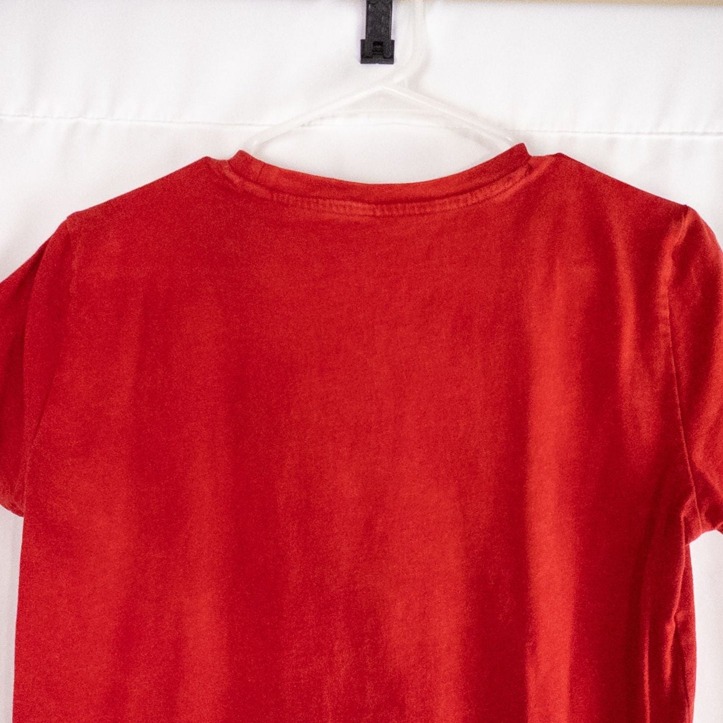 Red Mighty Fine slim fit tee shirt with retro New York NYC graphic front view image 7