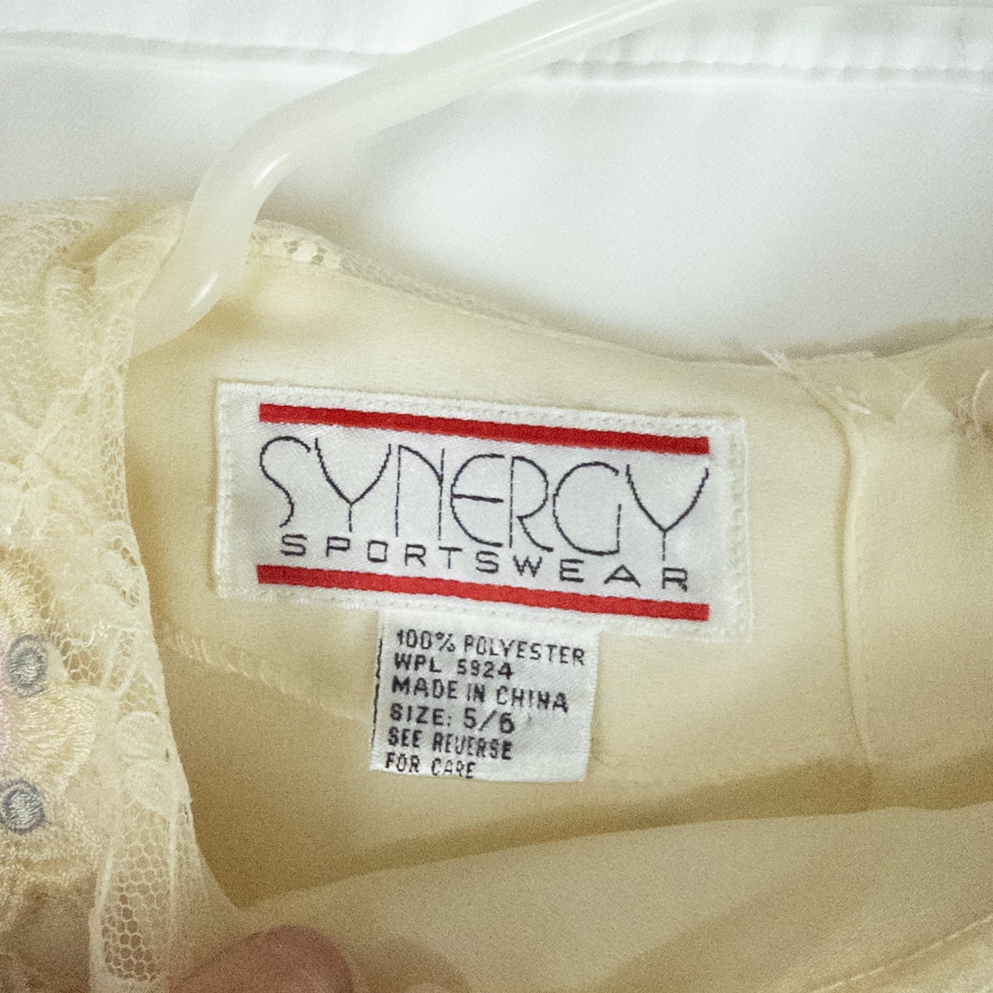 Synergy Vintage Ivory Floral Lace Blouse Womens 6 Small