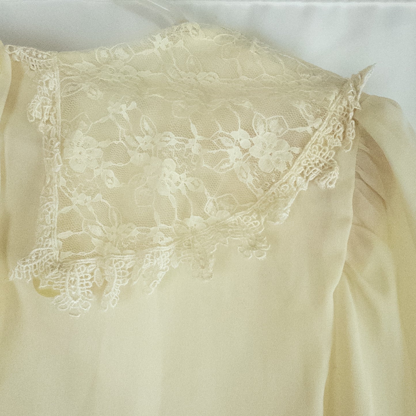 Synergy Vintage Ivory Floral Lace Blouse Womens 6 Small