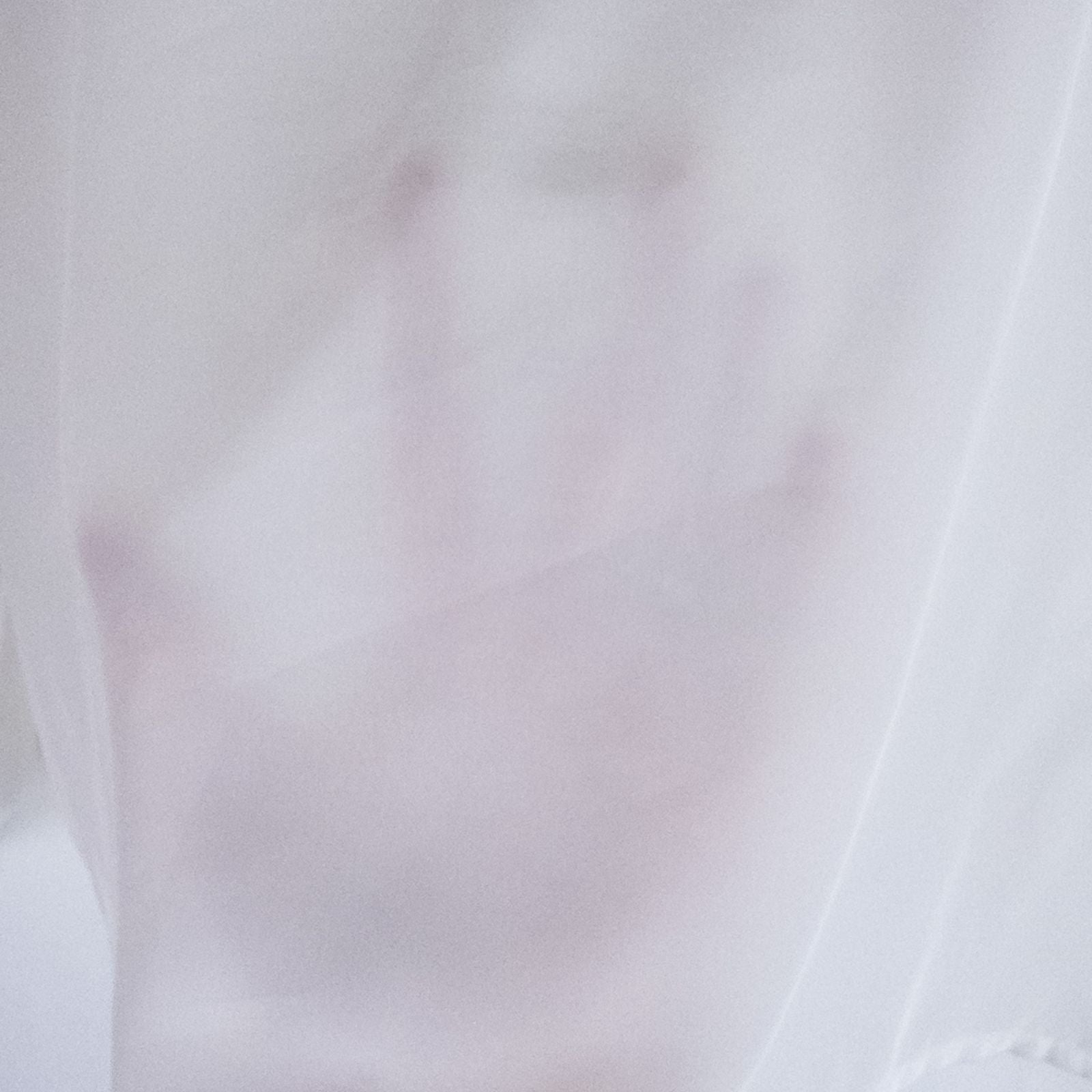 Anne Kriste vintage white sheer blouse with pearl beading on front and long sleeves with button cuffs hanging on hanger image 8
