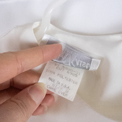 Anne Kriste Vintage White Beaded Blouse Womens 8 Medium
