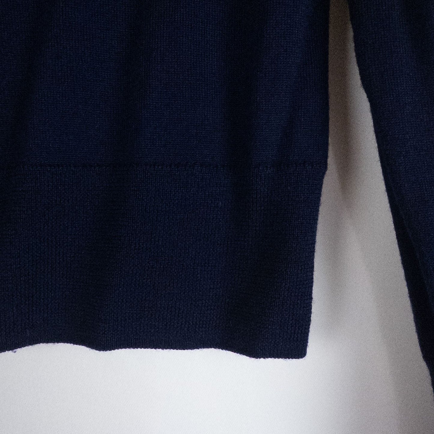 J Crew navy blue cardigan sweater with red embroidered floral design on front, button closure, long sleeves, and crew neck. image 4