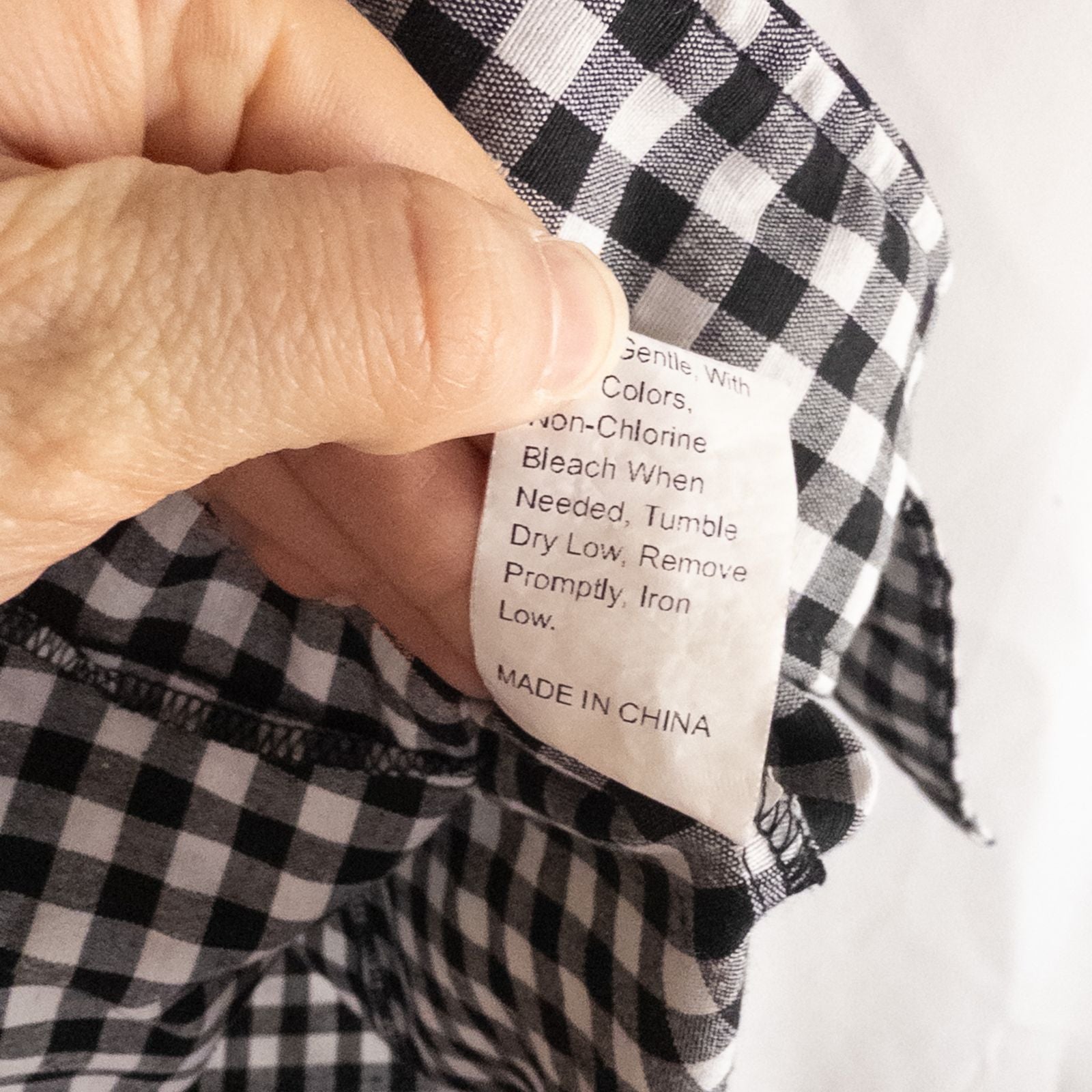 Shein black and white checkered tunic mini dress with button front and short sleeves image 8