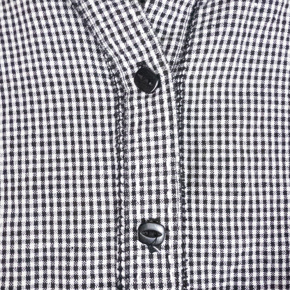 Emma James black and white checkered shirt vintage 18W plus size top women's image 3