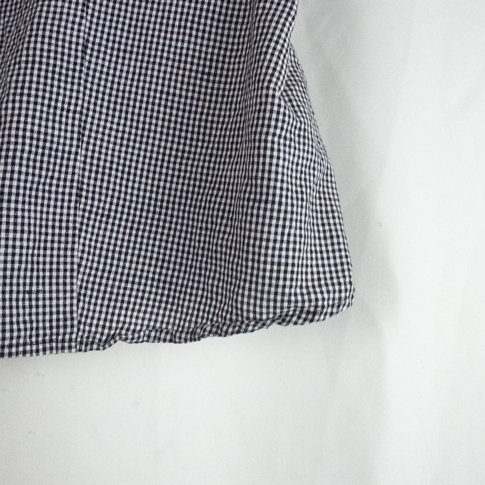 Emma James black and white checkered shirt vintage 18W plus size top women's image 5