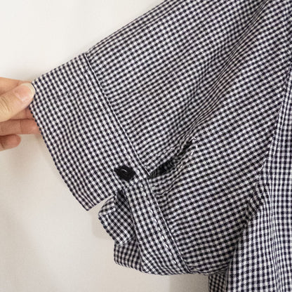 Emma James black and white checkered shirt vintage 18W plus size top women's image 7