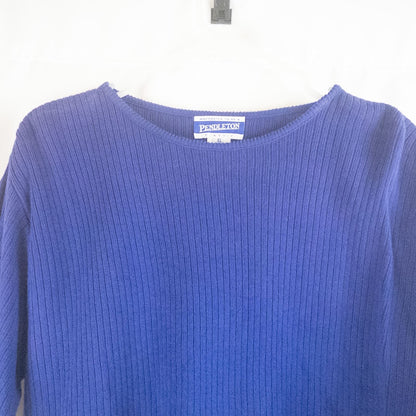 Pendleton vintage blue purple sweater women's XLarge image 2