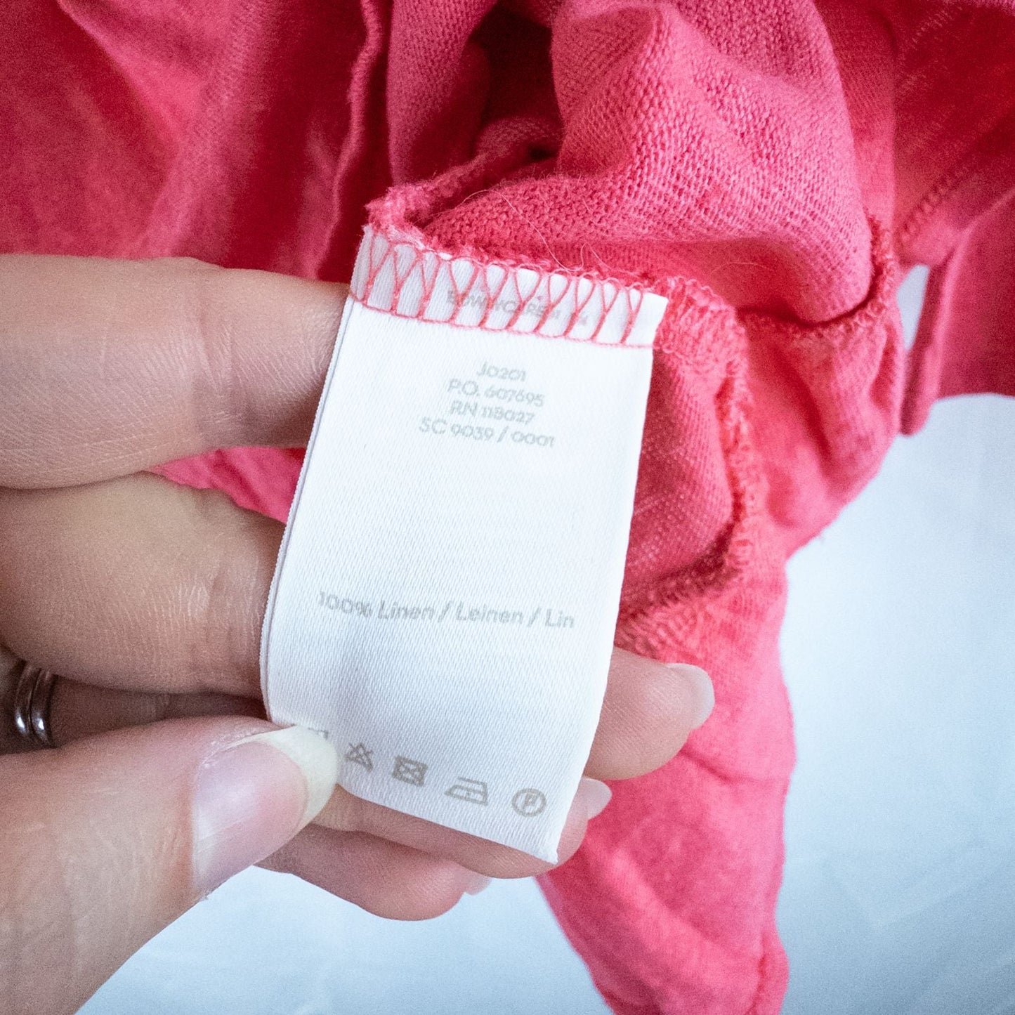 Boden Sophie Ruffle Linen Top in vintage pink image 6
