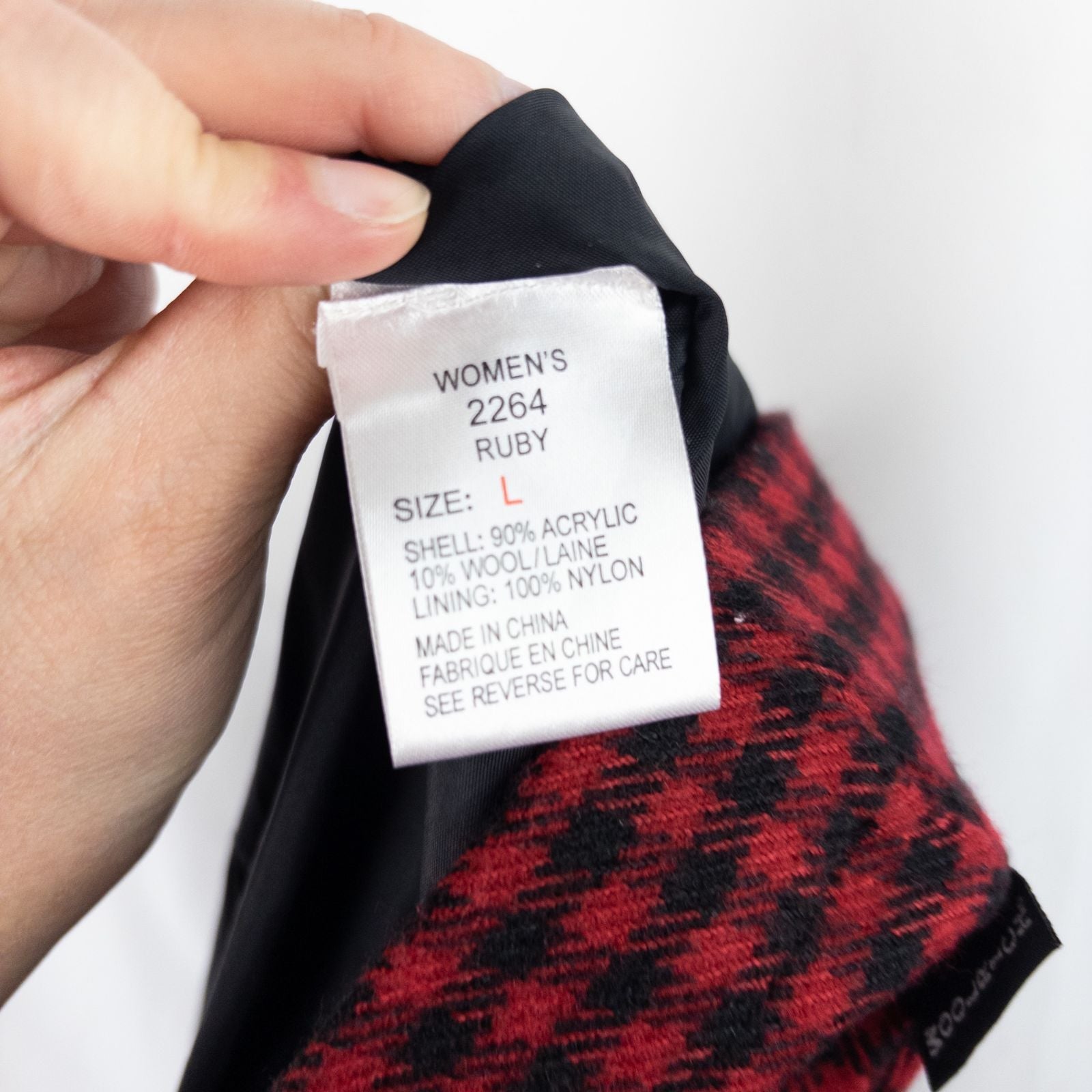 Woolrich Red Black Checked Wool Vest Vintage Large image 11
