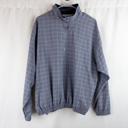 Bette & Court vintage blue check pullover shacket jacket for women size XLarge image 2