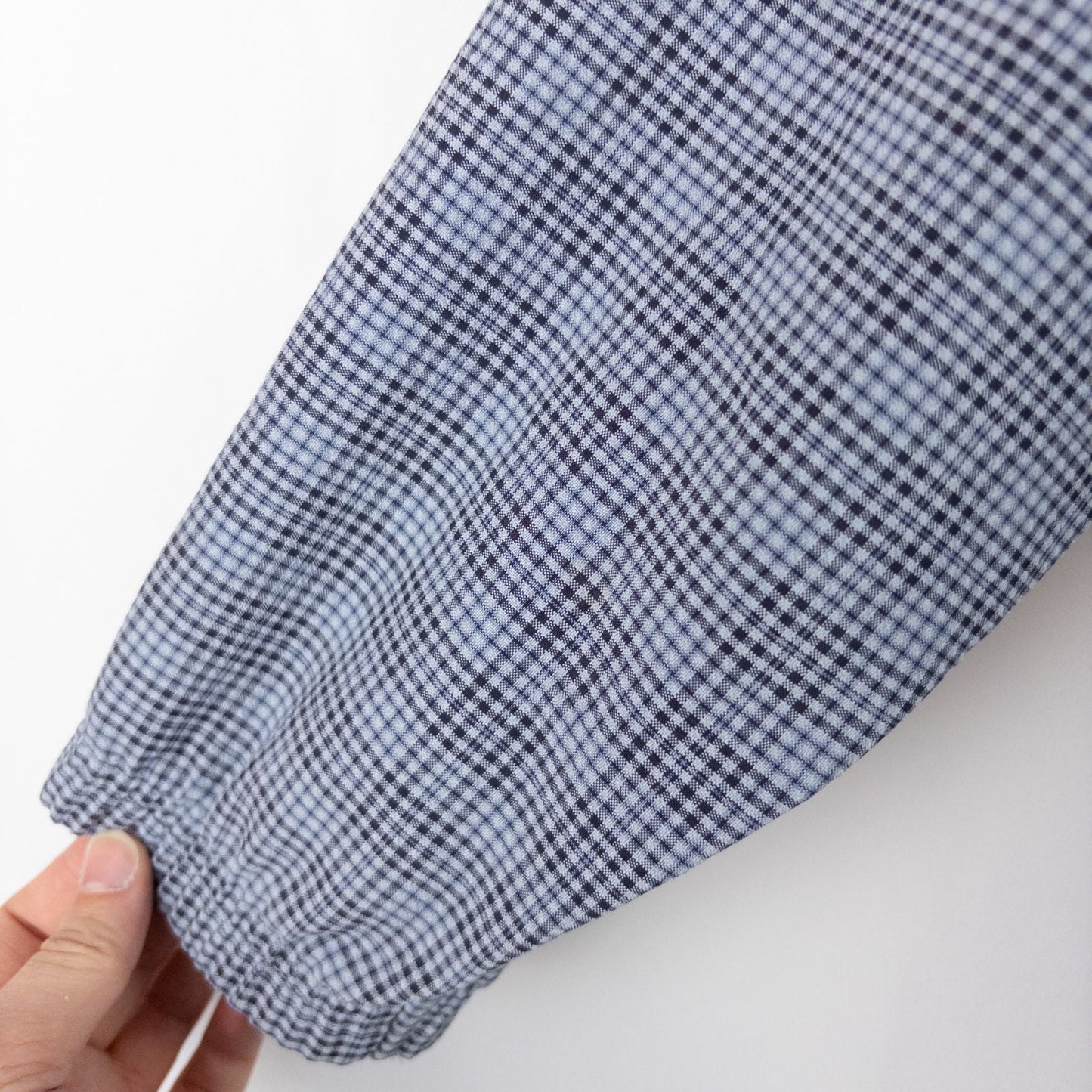 Bette & Court vintage blue check pullover shacket jacket for women size XLarge image 8