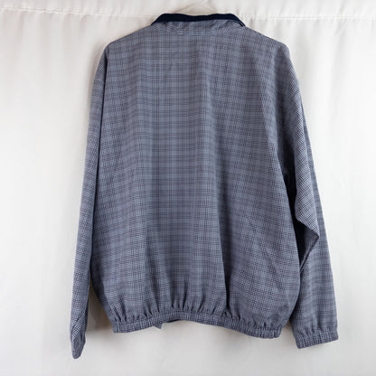 Bette & Court vintage blue check pullover shacket jacket for women size XLarge image 6