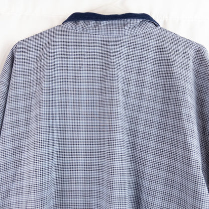 Bette & Court vintage blue check pullover shacket jacket for women size XLarge image 7