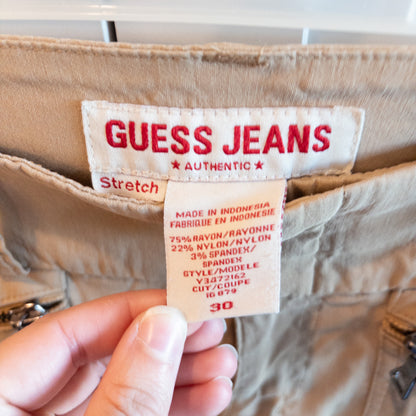 Guess Jeans Vintage Khaki Bootcut Trousers Pants Womens 30 Large