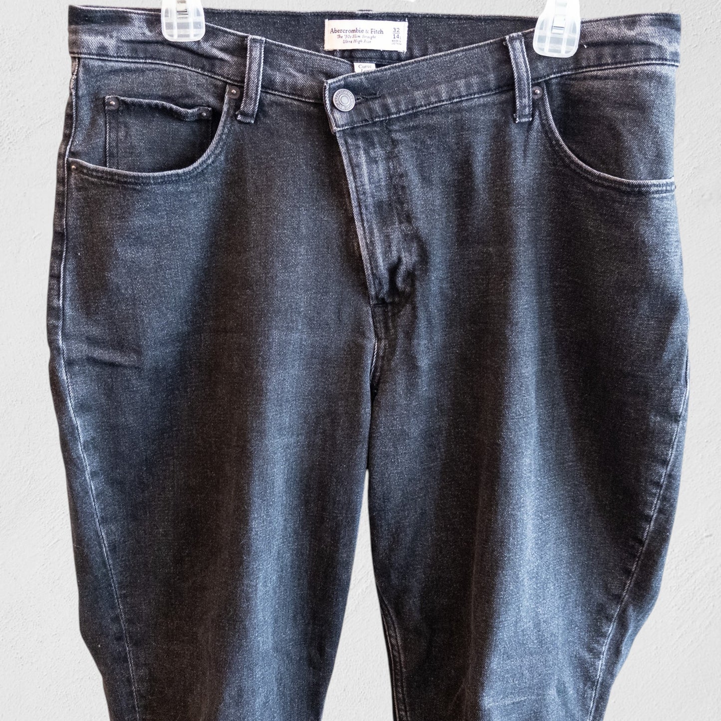 Abercrombie & Fitch 90s Ultra High Rise Black Jeans Womens 32