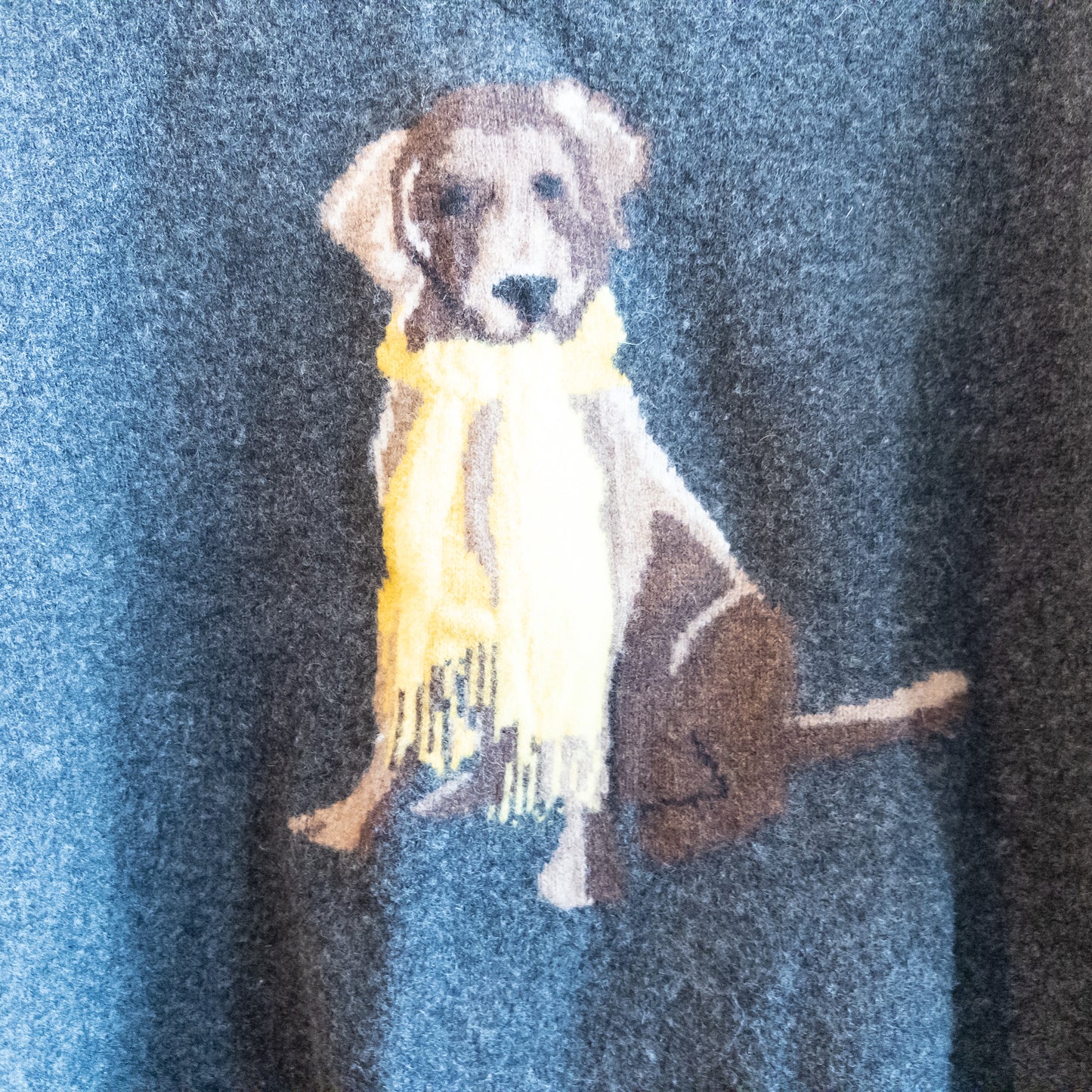 Cremieux Wool Gray Dog Sweater Mens Large