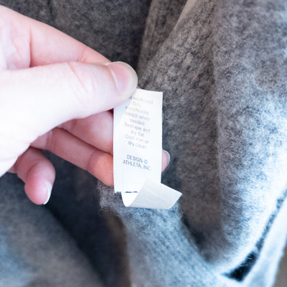 Athleta Gray Wool Cashmere Open Sweater Cardigan Womens Medium