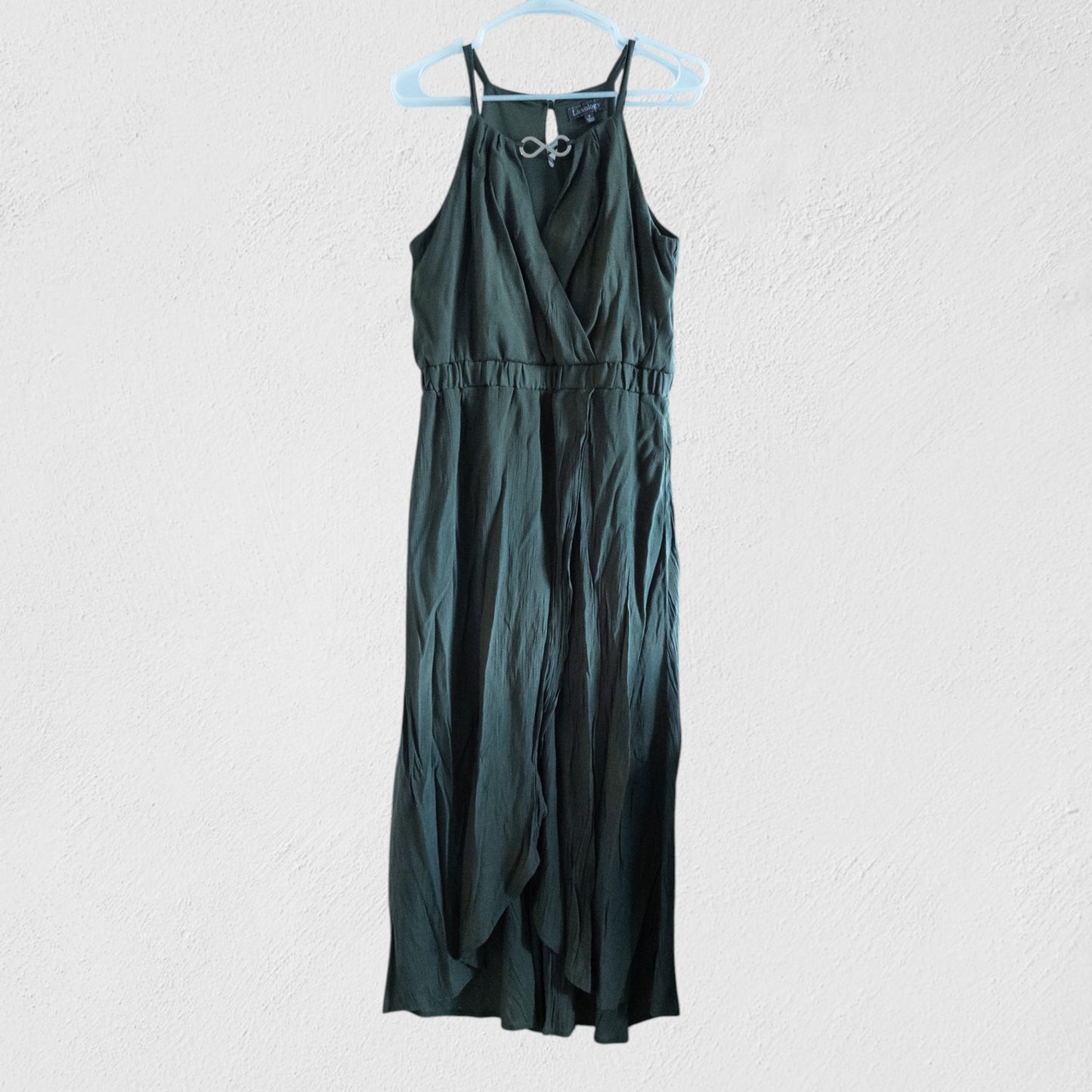 Luxology Green Maxi Dress Womens 8 Medium