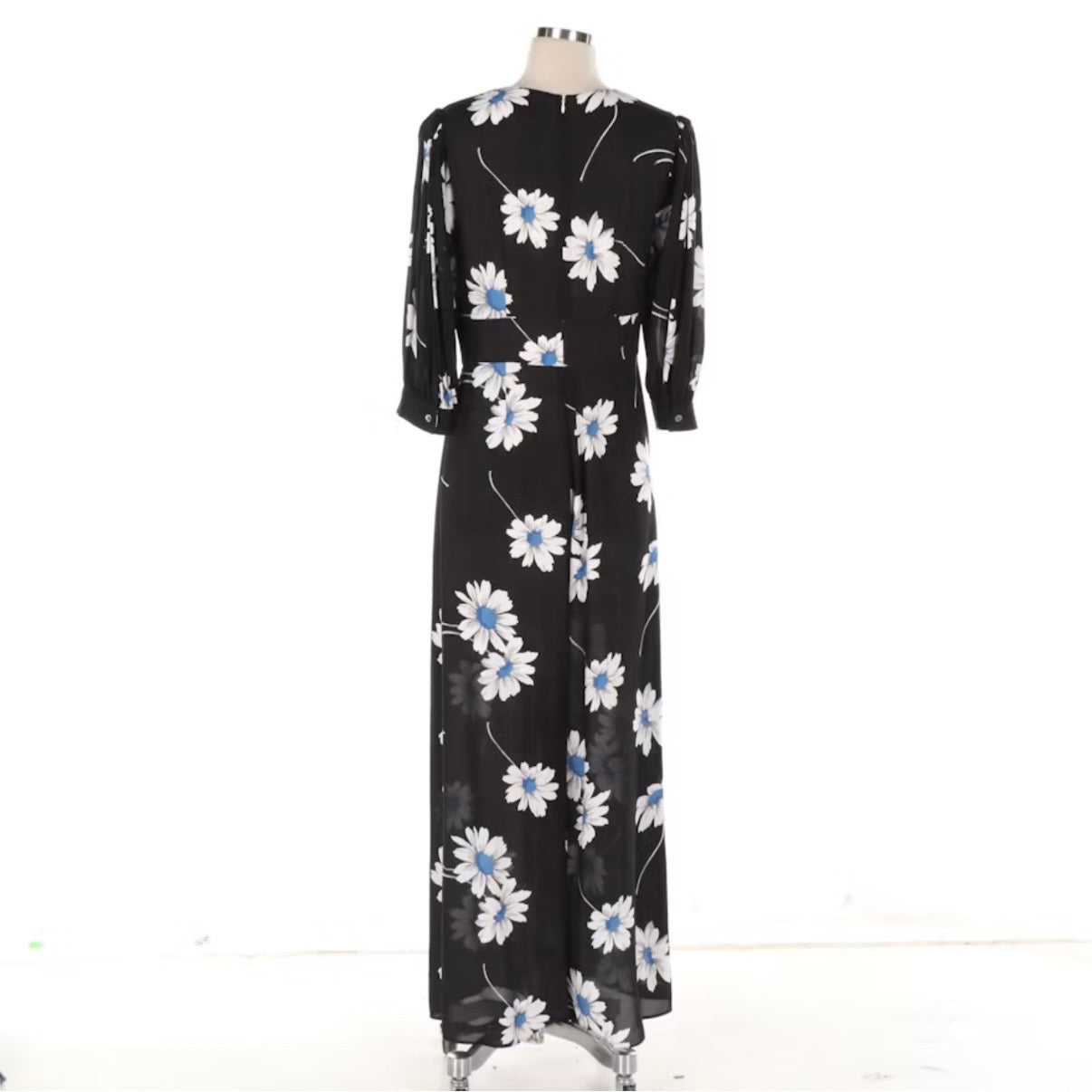Michael Kors Black Floral Jumpsuit Womens 6 Small