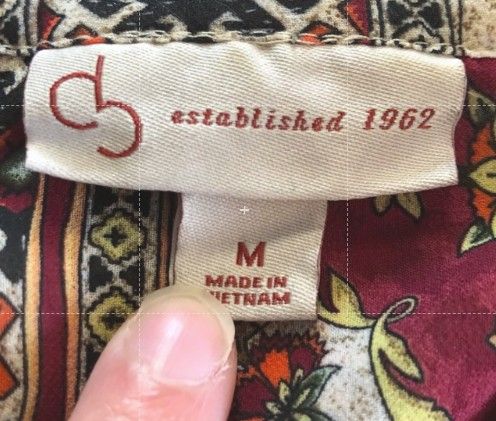 Vintage womens multicolor floral patchwork print blouse with button front and long sleeves image 8