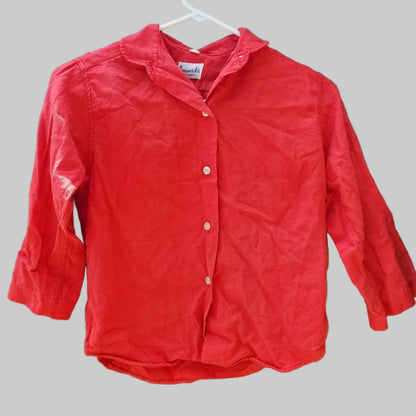 Aansworth Vintage Red Cotton Button-up Shirt Womens XSmall Small