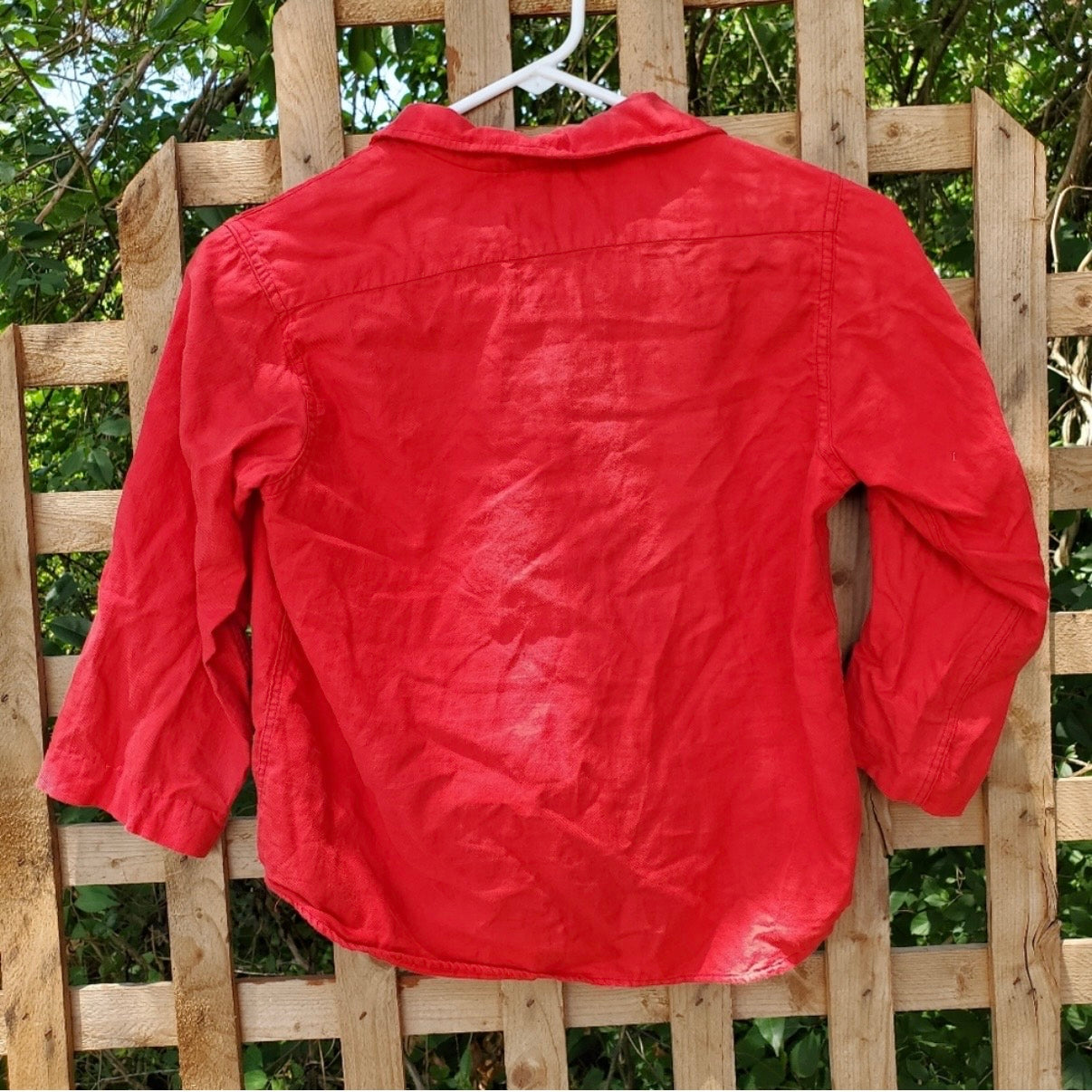 Aansworth Vintage Red Cotton Button-up Shirt Womens XSmall Small